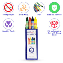 Load image into Gallery viewer, Color Swell Bulk Crayons 4 Packs - Restaurant Crayon Packs - 50 Packs 4 Crayons per Pack (200 crayons total) - ColorSwell