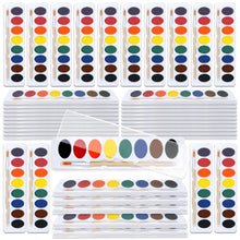 Load image into Gallery viewer, Color Swell Bulk Watercolor Paint Inserts with Wood Brushes - 40 packs with 8 Washable Colors Each - Re-Use Your Old Cases and Help the Environment. All Ages - ColorSwell
