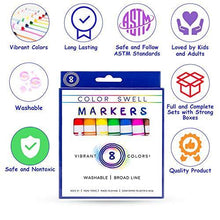 Load image into Gallery viewer, Color Swell 4 Packs Each of Broad Line Markers (32 Total Markers), Crayons (96 Total Crayons), and 8-Color Watercolors - ColorSwell