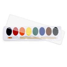 Load image into Gallery viewer, Color Swell Bulk Watercolors Paint Inserts with Wood Brushes - 20 packs with 8 Washable Colors Each - Re-Use Your Old Cases and Help the Environment. All Ages - ColorSwell