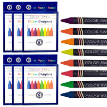 Load image into Gallery viewer, Color Swell Neon Crayon Bulk Packs - 6 Boxes of 8 Large Neon Crayons (48 Total) Color Swell