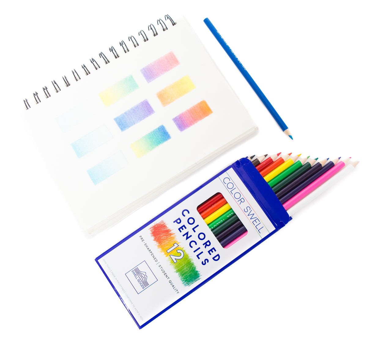 Color Swell Bulk Colored Pencils Pack (12 Packs, 12 Pencils/Pack)