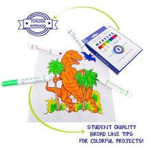 Load image into Gallery viewer, Color Swell Washable Bulk M0arkers - 18 Boxes of 8 Vibrant Colors (80 Total) - Broad Line Markers - ColorSwell