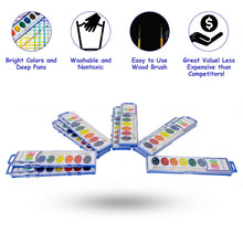 Load image into Gallery viewer, Color Swell Bulk Watercolor Paints Bulk Pack (10 Packs, 8 Colors/Pack) - ColorSwell