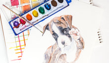 Load image into Gallery viewer, Color Swell Watercolor Paint with Strong Wood Brush 8 Colors Washable Water Colors - ColorSwell