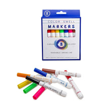 Load image into Gallery viewer, Color Swell Washable Bulk M0arkers - 18 Boxes of 8 Vibrant Colors (80 Total) - Broad Line Markers - ColorSwell