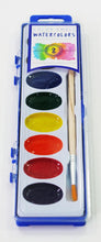 Load image into Gallery viewer, Color Swell Bulk Watercolor Paints and Wooden Brushes (6 Packs, 8 Colors/Pack) - ColorSwell