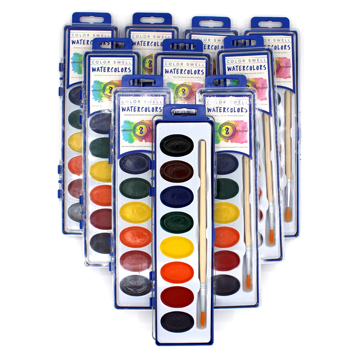 Color Swell Watercolor Bulk Pack (10 Packs, 8 Colors/Pack) – ColorSwell