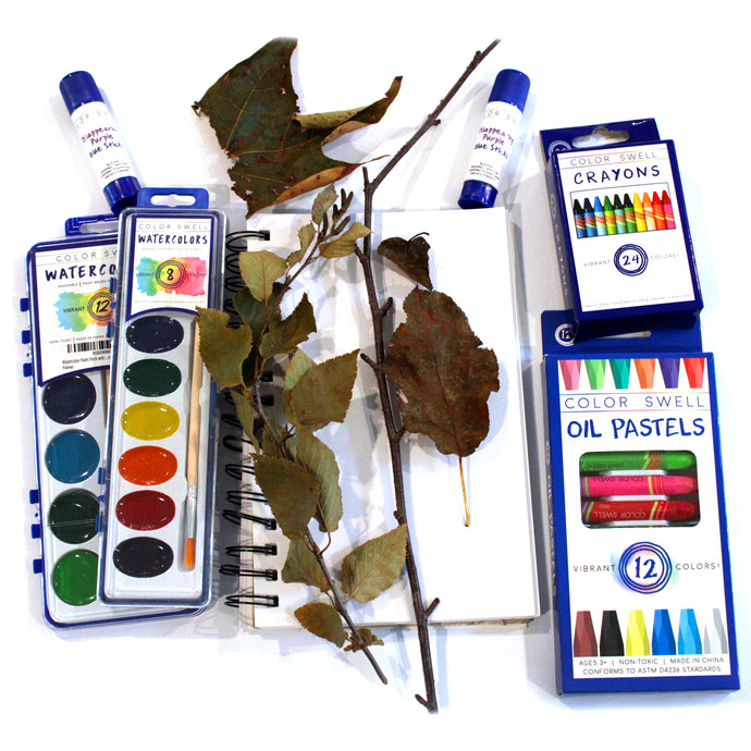 Color Swell - A Joke About Art Supplies and an Art Project for a Nature Collage