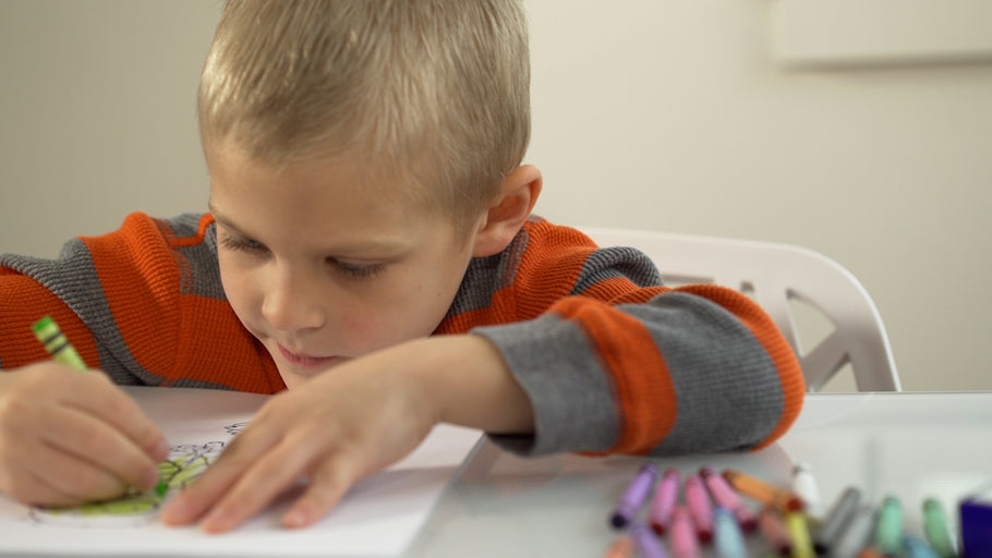 3 Different Surfaces for Coloring with Crayons