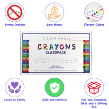 Load image into Gallery viewer, Color Swell Bulk Crayon Classpack - 1680 Crayons in 24 Vibrant Colors of Teacher Quality Durable Bulk Crayons for Classroom and Home Color Swell