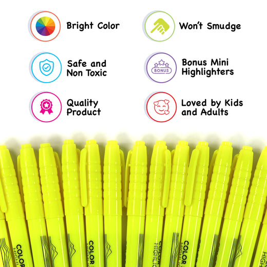 Color Swell Yellow Highlighters 96 pack Color Swell