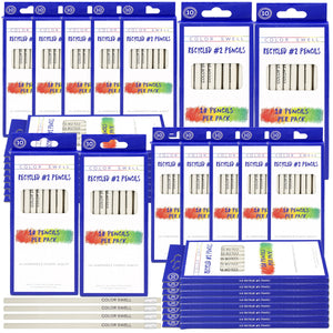 Color Swell - 30 Packs 10 Recycled Pencils Per Pack (300 Total) - #2 Recycled Pencils, Non Toxic Color Swell