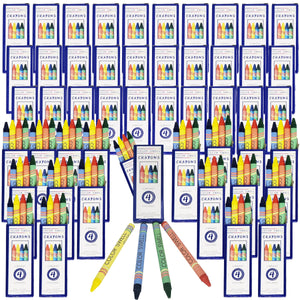 Color Swell Bulk Crayons 4 Packs - Restaurant Crayon Packs - 50 Packs 4 Crayons per Pack (200 crayons total) - ColorSwell