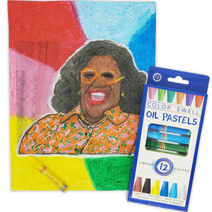 Color Swell Bulk 18 Packs - 12 Oil Pastels per Pack (216 Total) with Round Tips Color Swell