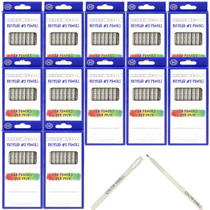 Color Swell - 12 Packs, 10 Recycled Pencils Per Pack (120 Total) - Bulk #2 Recycled Pencils, Non Toxic Color Swell