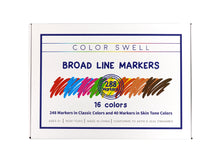 Load image into Gallery viewer, Color Swell Broad Line Marker Classpack with Skin Tone Colors 288 Markers - Bulk Markers Color Swell