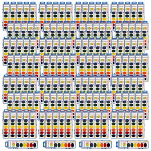 Color Swell 144 Set Bulk Watercolor Painting For Beginners with Wood Brushes 8 Colors Washable Water Colors Perfect for Kids Classroom Parties Students All Ages - ColorSwell