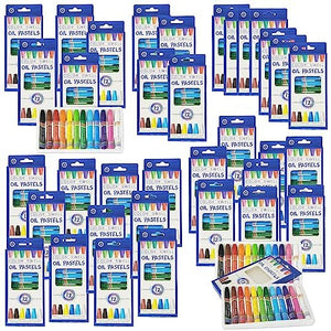 Color Swell Bulk Oil Pastels - 36 Packs with 12 Colors Each - Perfect for Kids, Classrooms, Parties, Students, Donations, Party Favors - Bulk Oil Pastels Color Swell