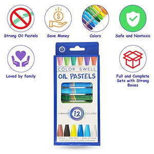 Color Swell Bulk Oil Pastels - 36 Packs with 12 Colors Each - Perfect for Kids, Classrooms, Parties, Students, Donations, Party Favors - Bulk Oil Pastels Color Swell