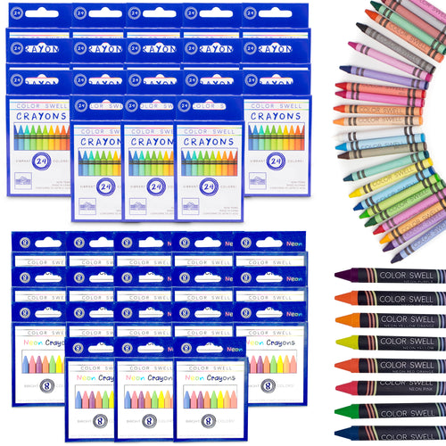 Color Swell Crayon Bulk Pack (10 Packs, 24 Crayons/Pack) – ColorSwell