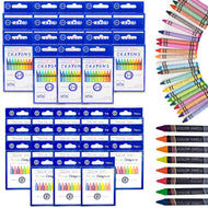 Color Swell Bulk Crayons - 18 Packs Large Neon Crayons and 18 Packs Classic Crayons - ColorSwell