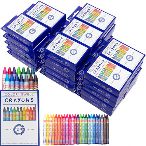 Color Swell Bulk Crayon (36 Packs, 864 Crayons) Color Swell