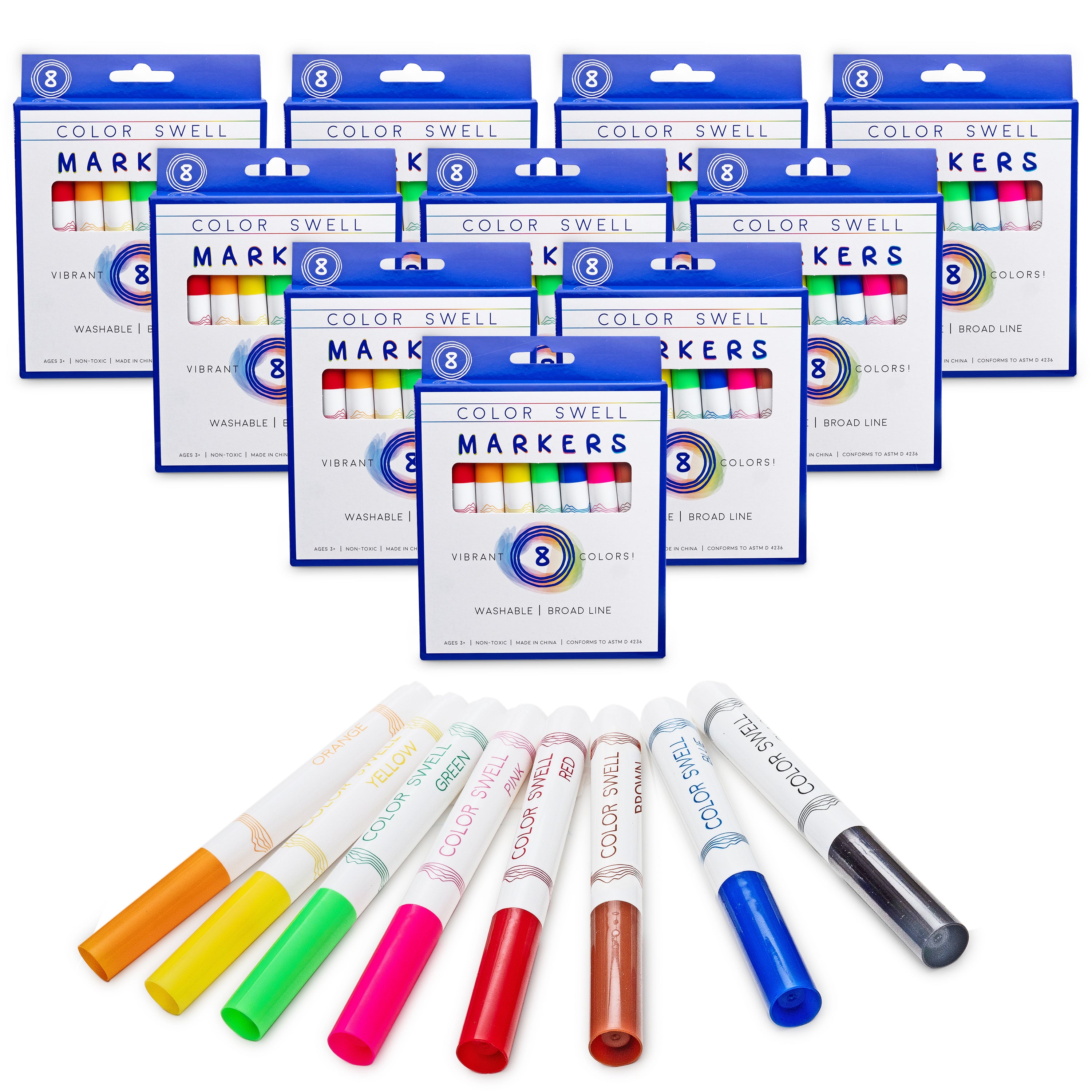 Color Swell Bulk Marker Pack (36 Packs, 8 Broad-Line Markers per Pack) –  ColorSwell