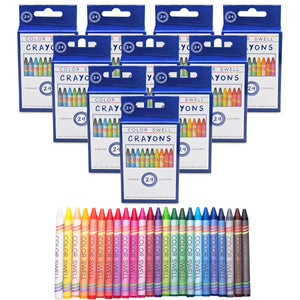 Art Mixed Bulk Pack (6 packs each of Markers, Watercolors, Crayons) Color Swell
