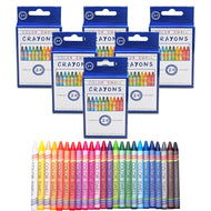 Color Swell Bulk Crayons 6-Pack (24 Crayons per Pack) - Vibrant Colors, Teacher Quality - ColorSwell