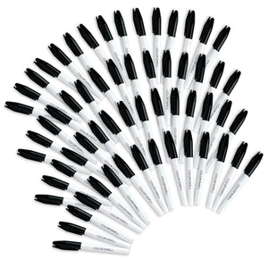 Color Swell Bulk Permanent Markers 60 Count (Black) for Teachers, Offices, Classrooms - ColorSwell