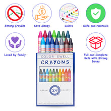 Load image into Gallery viewer, Color Swell Crayons Bulk 4 Packs of 24 Count Vibrant Colors Teacher Quality Durable for Families Class Party Favors Color Swell