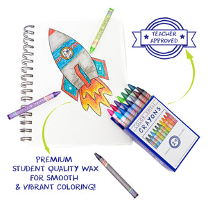 Art Mixed Bulk Pack (6 packs each of Markers, Watercolors, Crayons) Color Swell