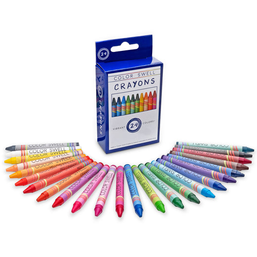 Color Swell Crayon 6-Pack (24 Crayons per Pack) Vibrant Colors Teacher Quality Color Swell