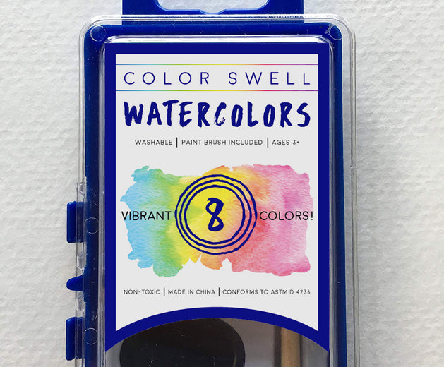 Color Swell Bulk Watercolor Paints (6 Packs, 8 Colors/Pack) Color Swell
