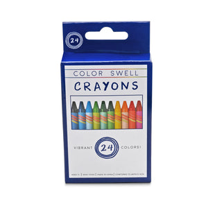 Color Swell Crayon 6-Pack (24 Crayons per Pack) Vibrant Colors Teacher Quality Color Swell