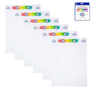 Color Swell Bulk Easel Pads (6 Pack) Plus Bonus Marker Pack Color Swell