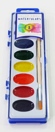 Color Swell Bulk Watercolor Paints (6 Packs, 8 Colors/Pack) Color Swell