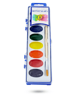 Color Swell Watercolor Paint with Strong Wood Brush 8 Colors Washable Water Colors - ColorSwell