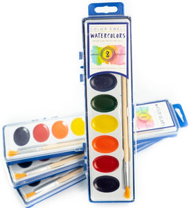Color Swell Bulk Watercolor Paint Pack (4 Packs, 8 Colors/Pack) Color Swell