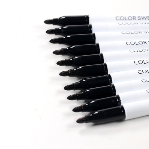 Color Swell Bulk Permanent Markers 60 Count (Black) for Teachers, Offices, Classrooms Color Swell